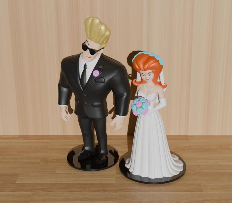 Jhonny and Heather Cake Decoration - Jhonny y Heather Decoracion Pastel