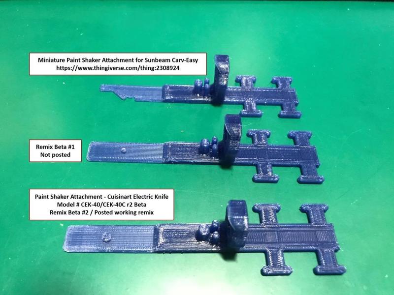 Paint Shaker Attachment - Cuisinart Electric Knife Model # CEK-40 CEK-40C r2 Beta