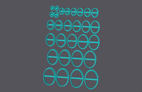 Ellips shaped/oval ratio 2:3 Cookie Cutters
