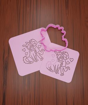 Stencil Valentine's Day #8 "Dog Lover".