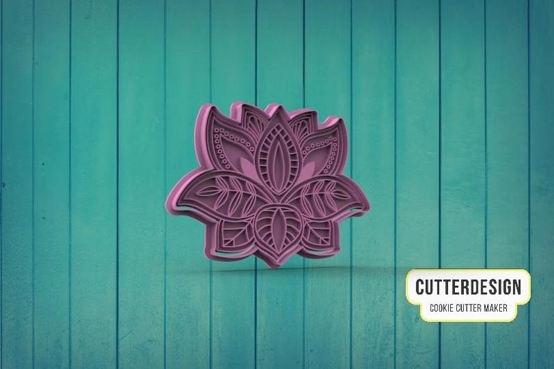 Lotus Flower Mandala Cookie Cutter