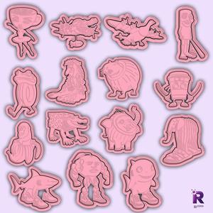 Super Set x15 Cutters + Stamp Brainrot Cookie Cutter