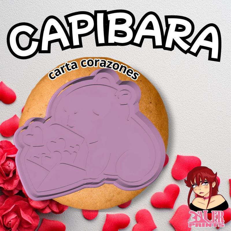 Valentine's Day Capibara letter hearts