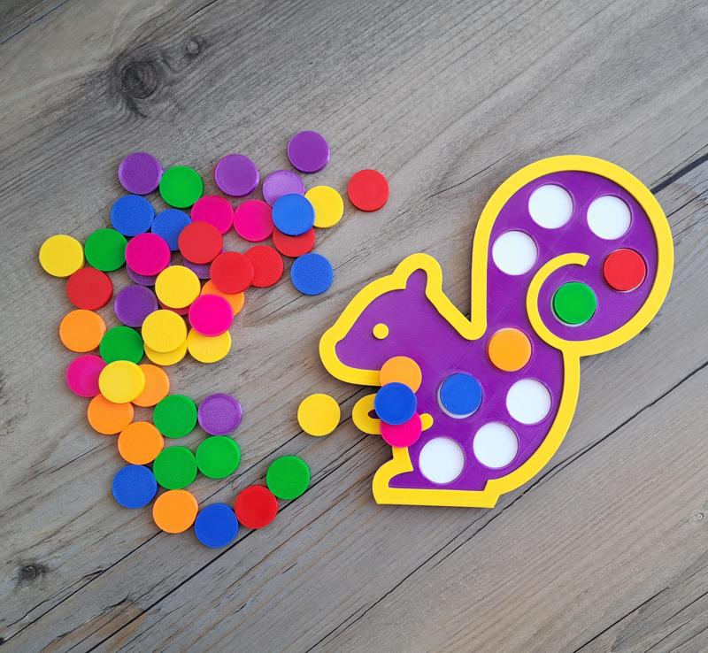 Squirrel model for (magnetic) fiches / Eekhoorn figuur voor (magnetische) fiches