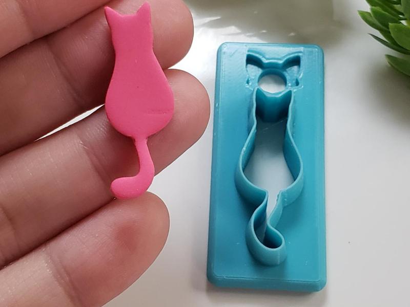 Cat Silhouette Clay Earring Cutter