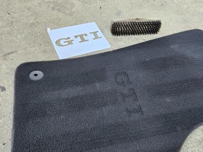 GTI Stencil for brushing floor mats
