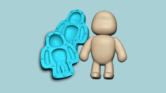Character Biscuit Mold A01 - Body Parts Chibi