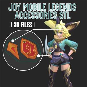 Joy Mobile Legends Hair Clip and Pendant Neclace - Accessories Cosplay - 3D FILES STL