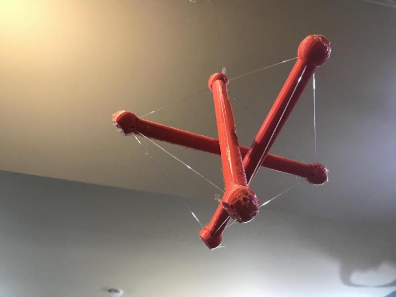 Tensegrity - prints in place with removable supports