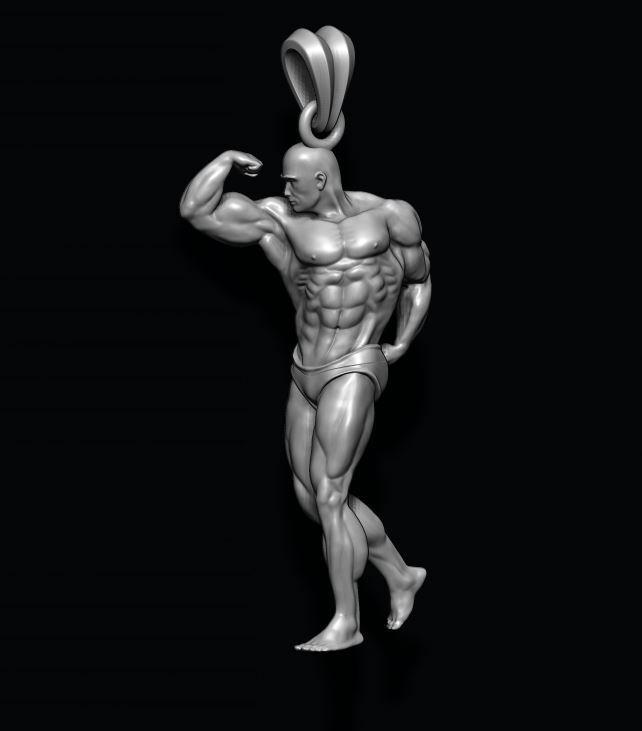 Bodybuilder pendant 3D print model