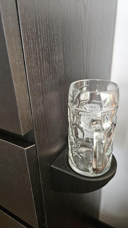 Glassholder Wall Mount Vertical - 85mm Diameter