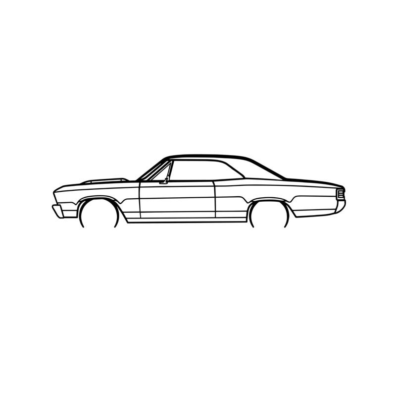 Chevrolet Chevelle 1967 Silhouette Wall Art
