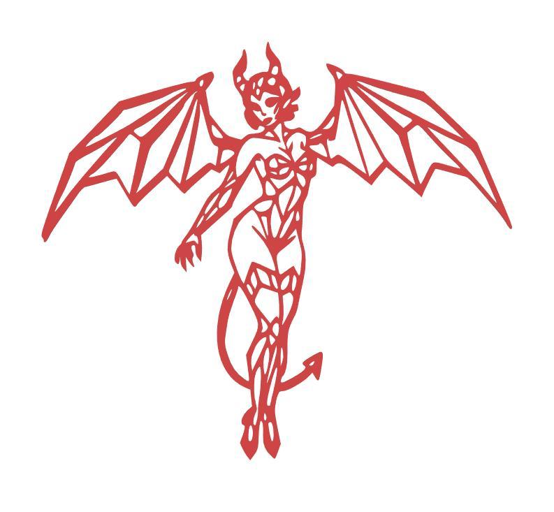 Devil Woman V2 Wall Art Halloween Decoration