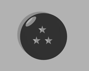 Dragon ball (Three Star) || Dragon Ball (Three Star) Wall art