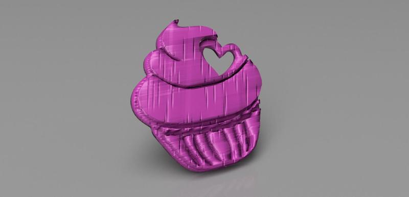 Airy cupcake keychain