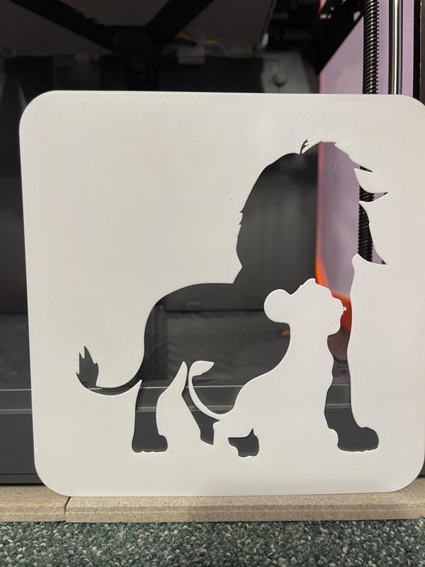 Mufasa and Simba - Stencil template