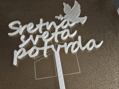 Cake topper for holy confirmation