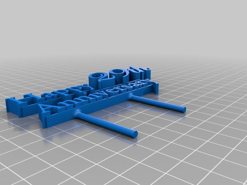 29th Anniversary Cake topper