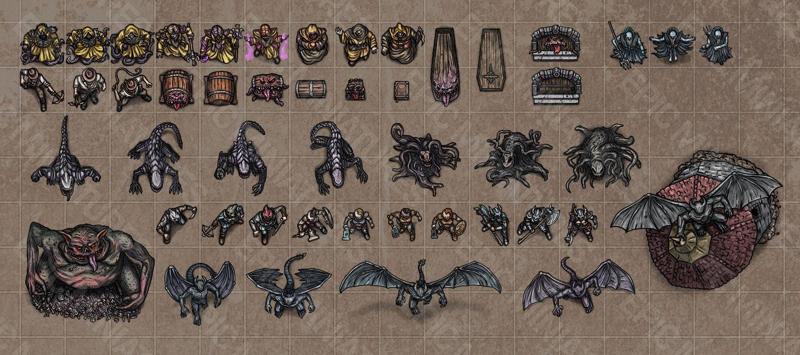 Sons of Midnight Virtual Tabletop Token Set / VTT Tokens Collection