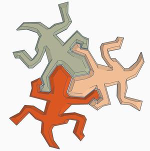 Escher Lizards  Cookie Cutter
