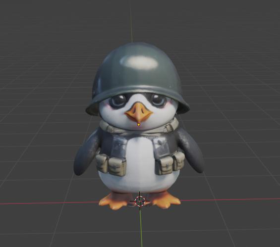 Cute Soldier Christmas Penguin