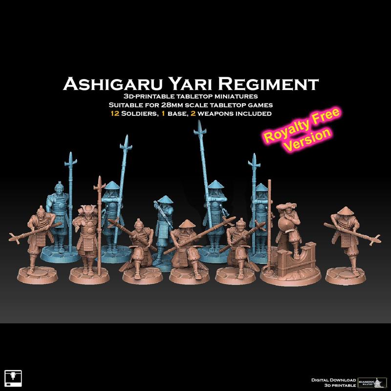 Ashigaru Yari Regiment Royalty Free Version