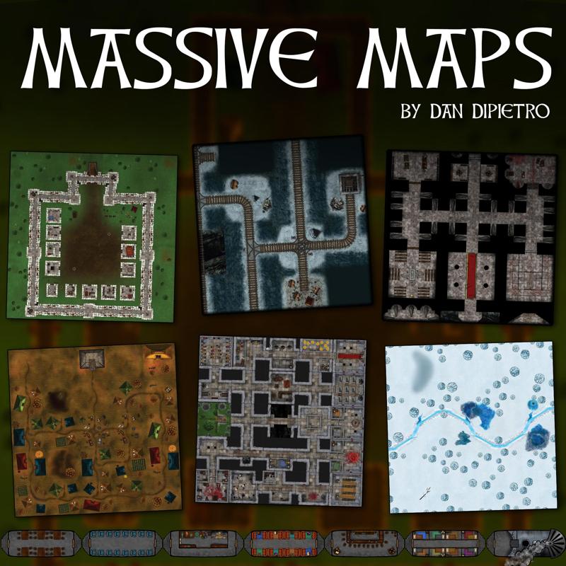Massive Maps 1 - Digital Fantasy DnD Terrain Battle Maps