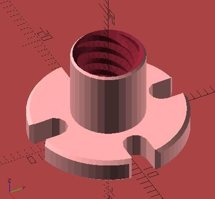 Customizable Leadscrew Flange Metric