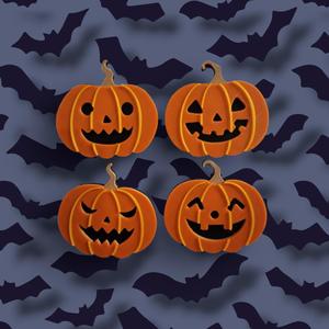 Halloween Pumpkin Jack-o'-lantern (Magnetic)