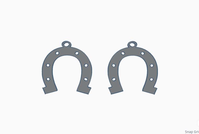 Horseshoe earring earrings key chain pendant earring charm