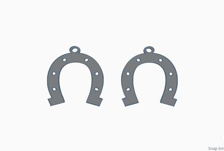 Horseshoe earring earrings key chain pendant earring charm