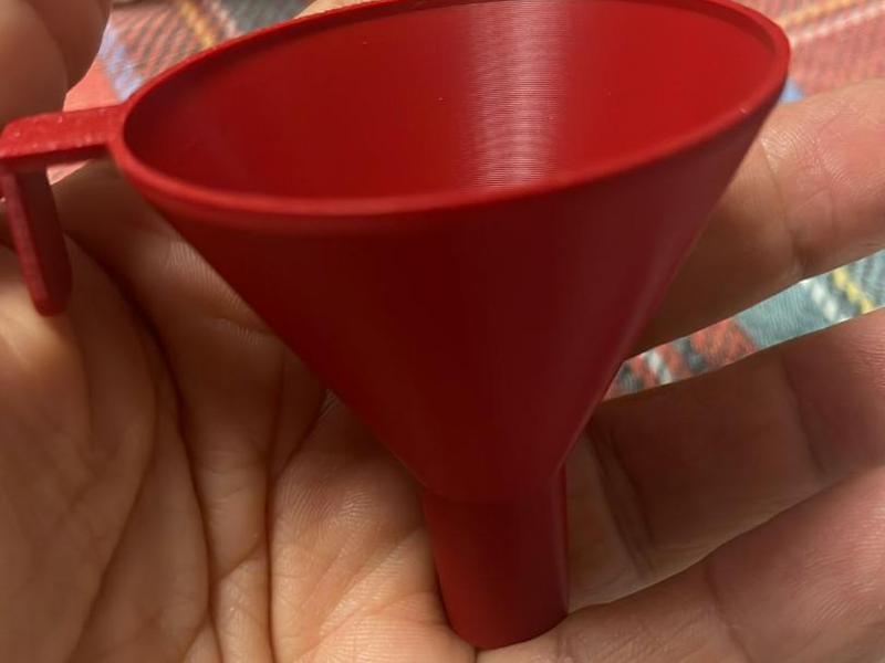 Small funnel for refilling spice jars
