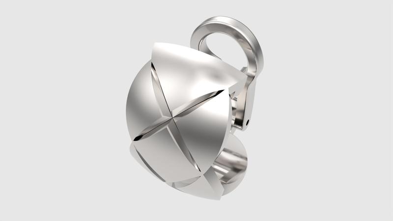 Geometric X-Shape Earrings 3D print