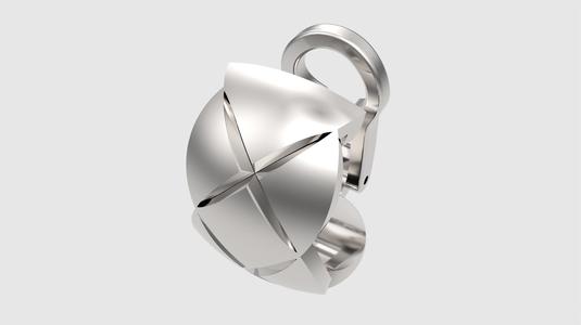 Geometric X-Shape Earrings 3D print