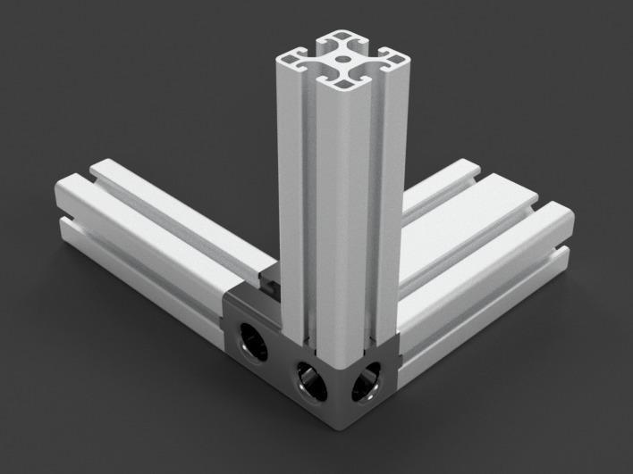 ITEM light 4080 3-way-connector right side