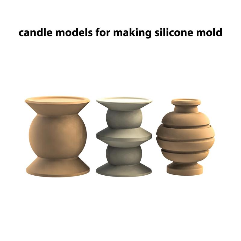 Candle model for making silicone molds_2