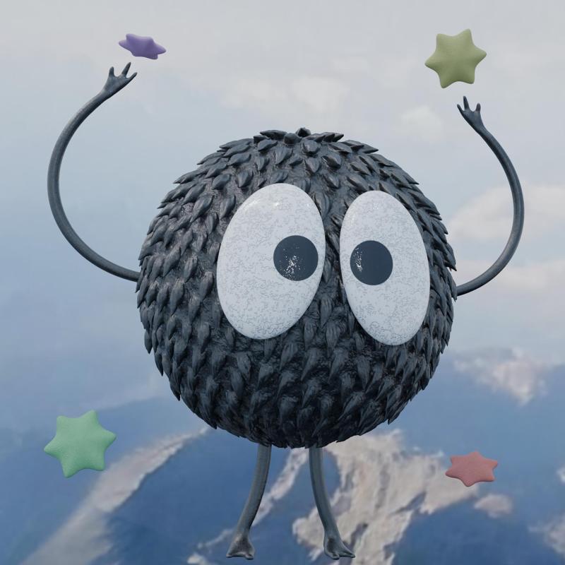 Soot Sprite Susuwatari Stylized Fan Art 3D Printing