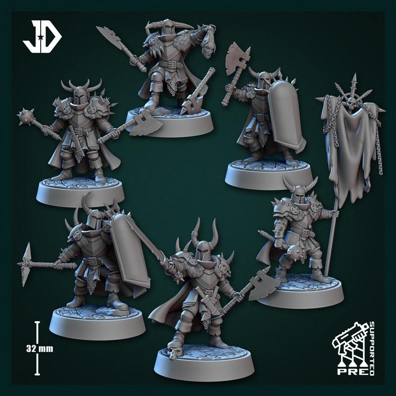 Army of Chaos - 5 riders PACK - Pre-supported