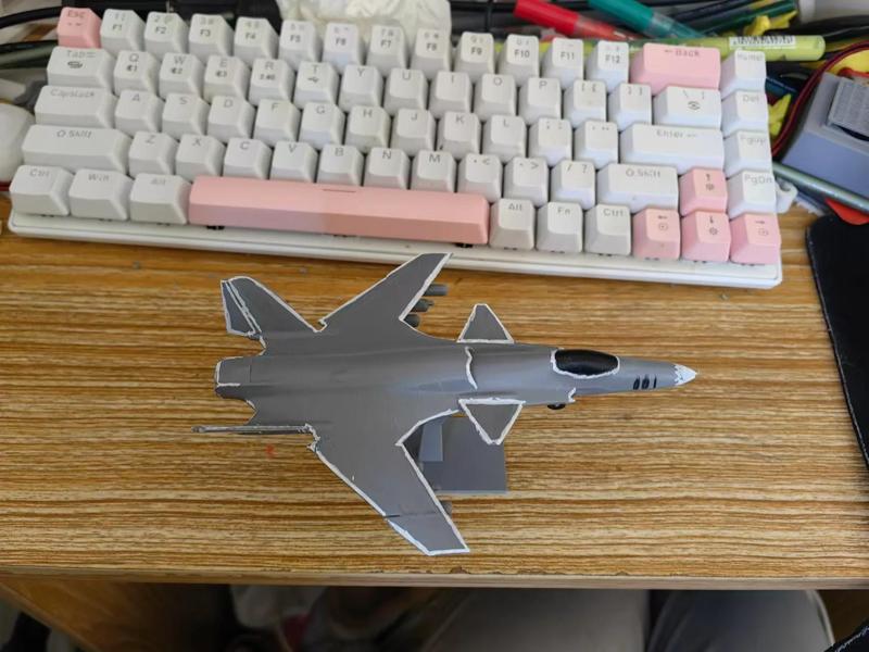 ASF-X "Shinden II" fighter jet, a single-piece print, a futuristic science fiction warplane from the Ace Combat series