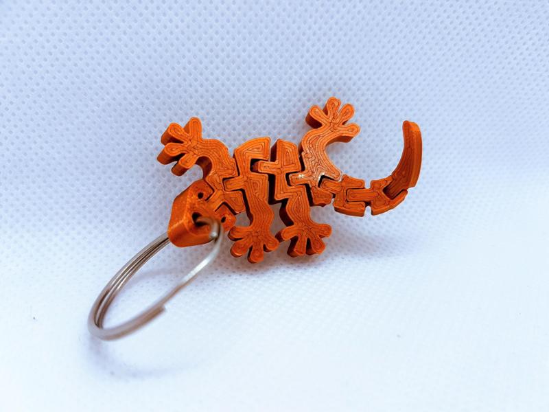 Flexi Articulated Mini Gecko Keychain