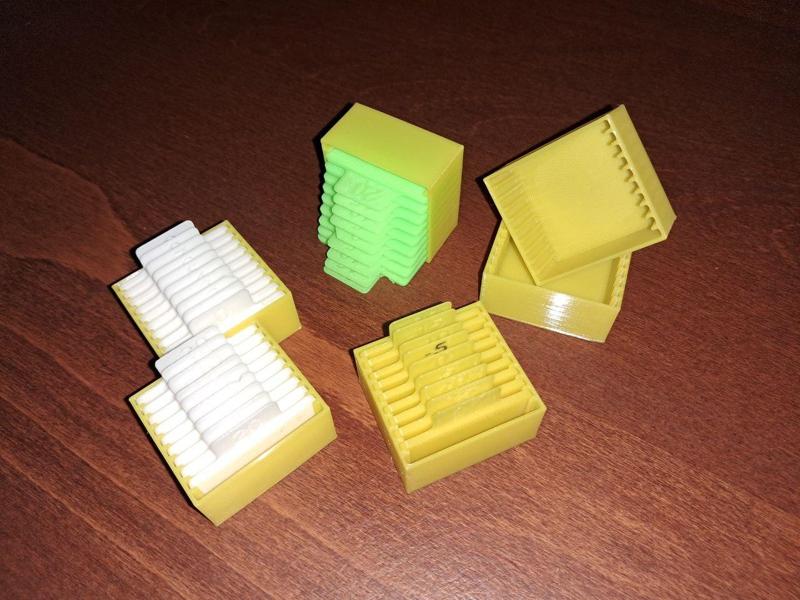 Sample box for Orca flow rate cards