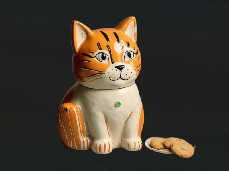 A Biscuit-Loving Kitten, No Supports, One-Piece Print, Suitable for a1mini