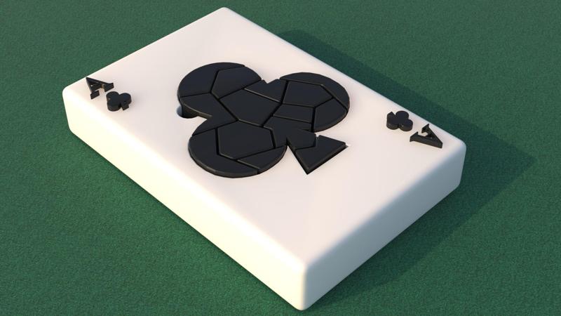 Poker Ace of clubs card Puzzle