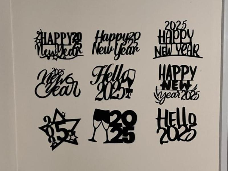 Wall Art - happy New Year x9