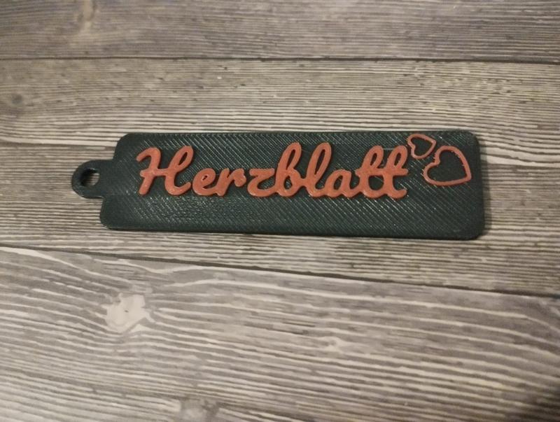 Schlüsselanhänger Keychain Herzblatt