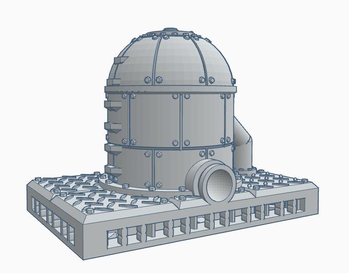 Industrtial Storage Tank, OpenLOCK Modular Industrial Terrain Tiles Expansion Set