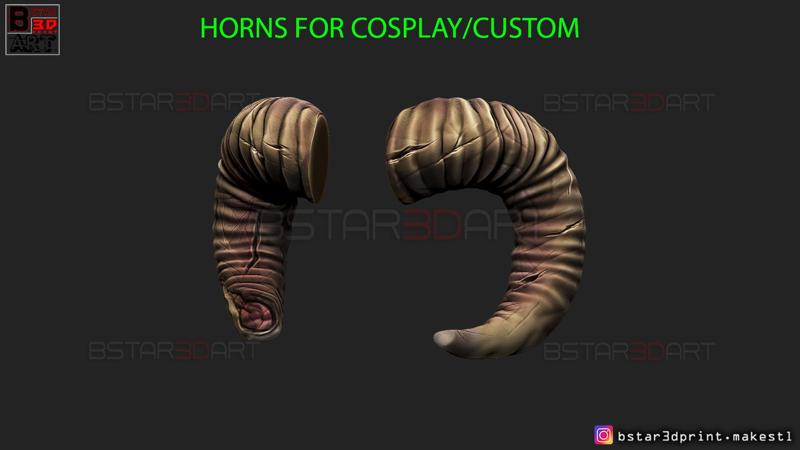 Goat Horns - Satan horns - For cosplay and custom Figure