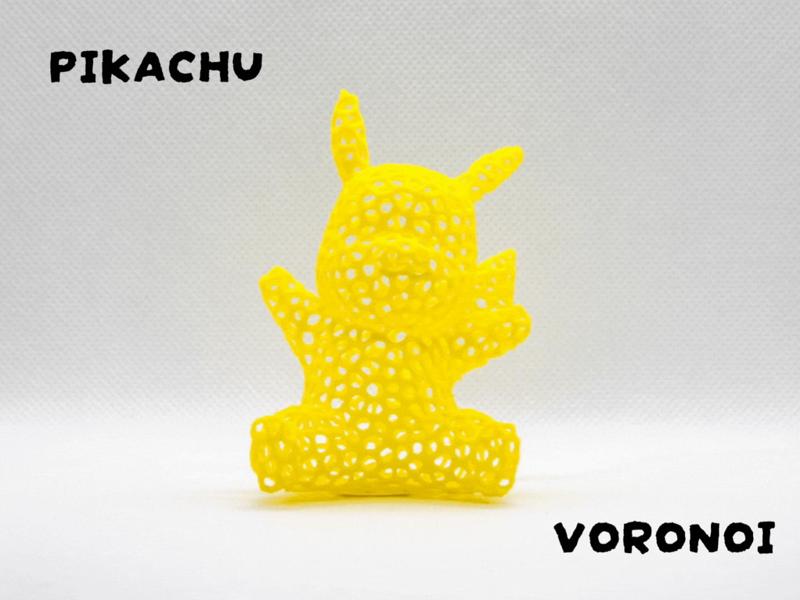 Pikachu (Pokemon) - Voronoi (Less See Through)