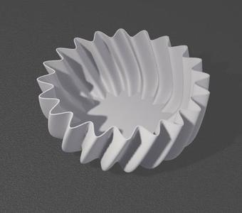 smooth twist wave bowl