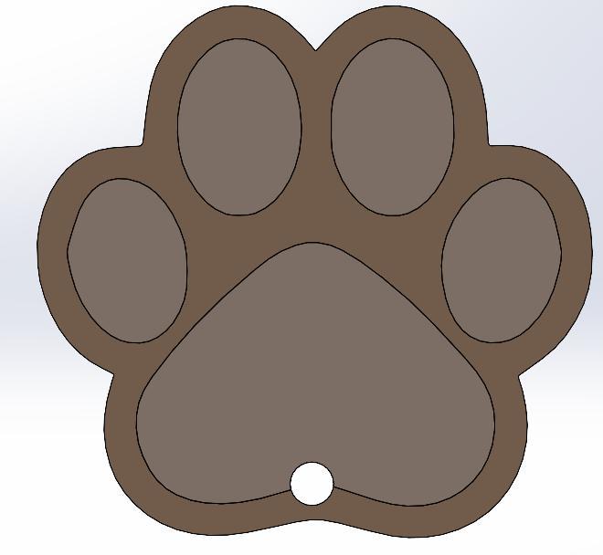 Dog print ornament